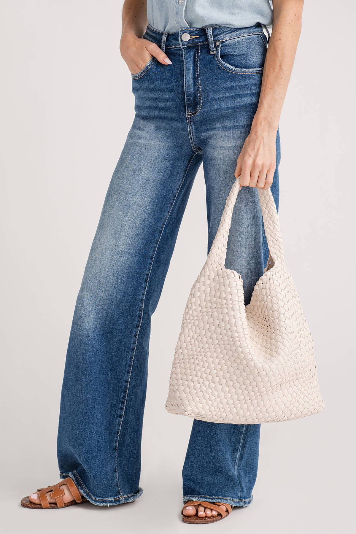 Woven Vegan Slouchy Hobo w/insert