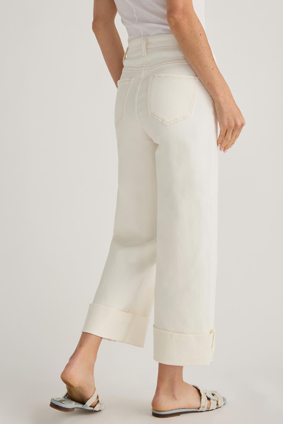 Risen Stella Wide Cuff Cropped Jeans