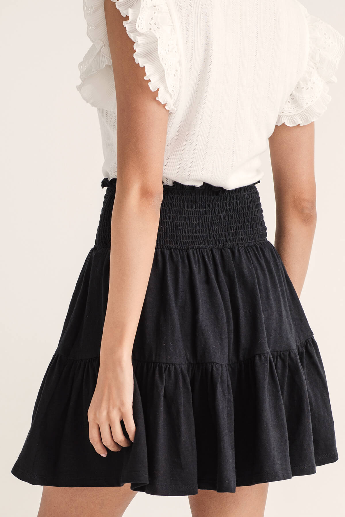 RD Style Tisha Ruched Waistband Jersey Skirt