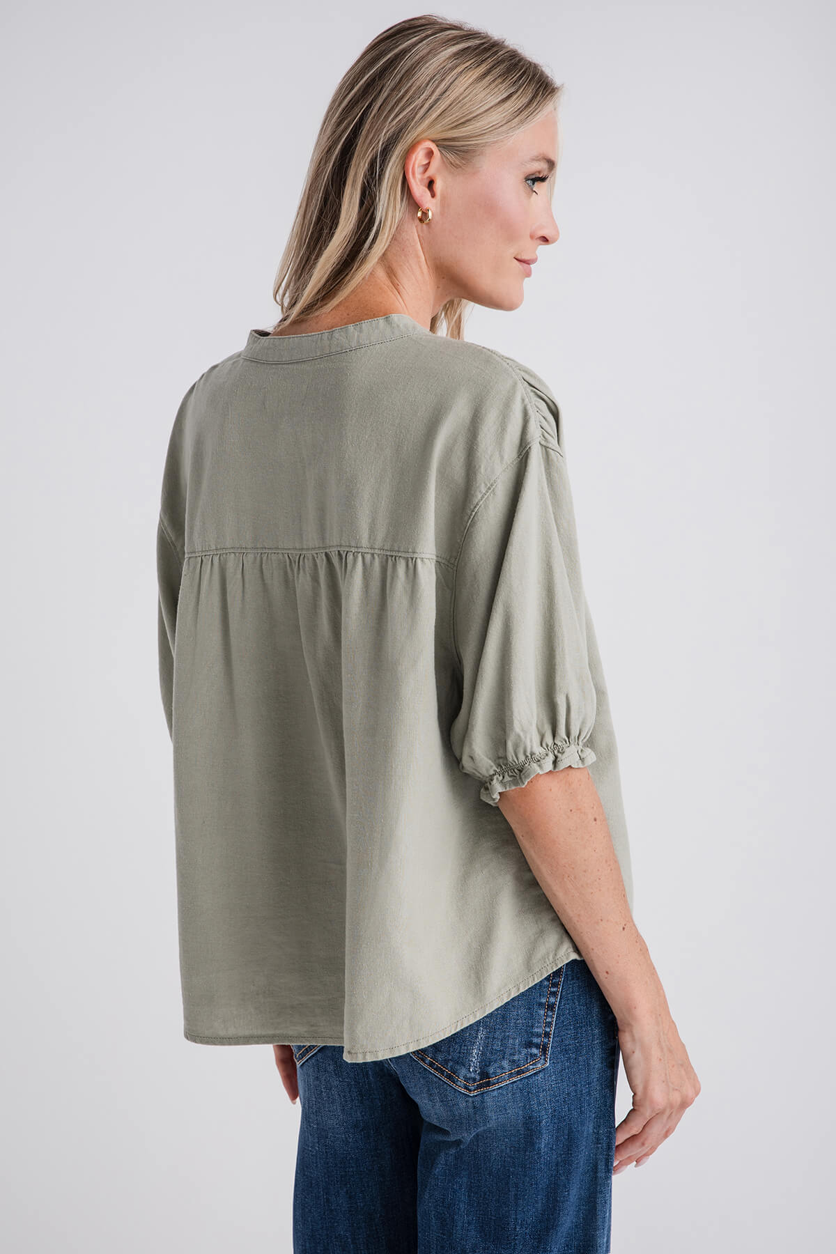 Risen Button Front Linen Shirt