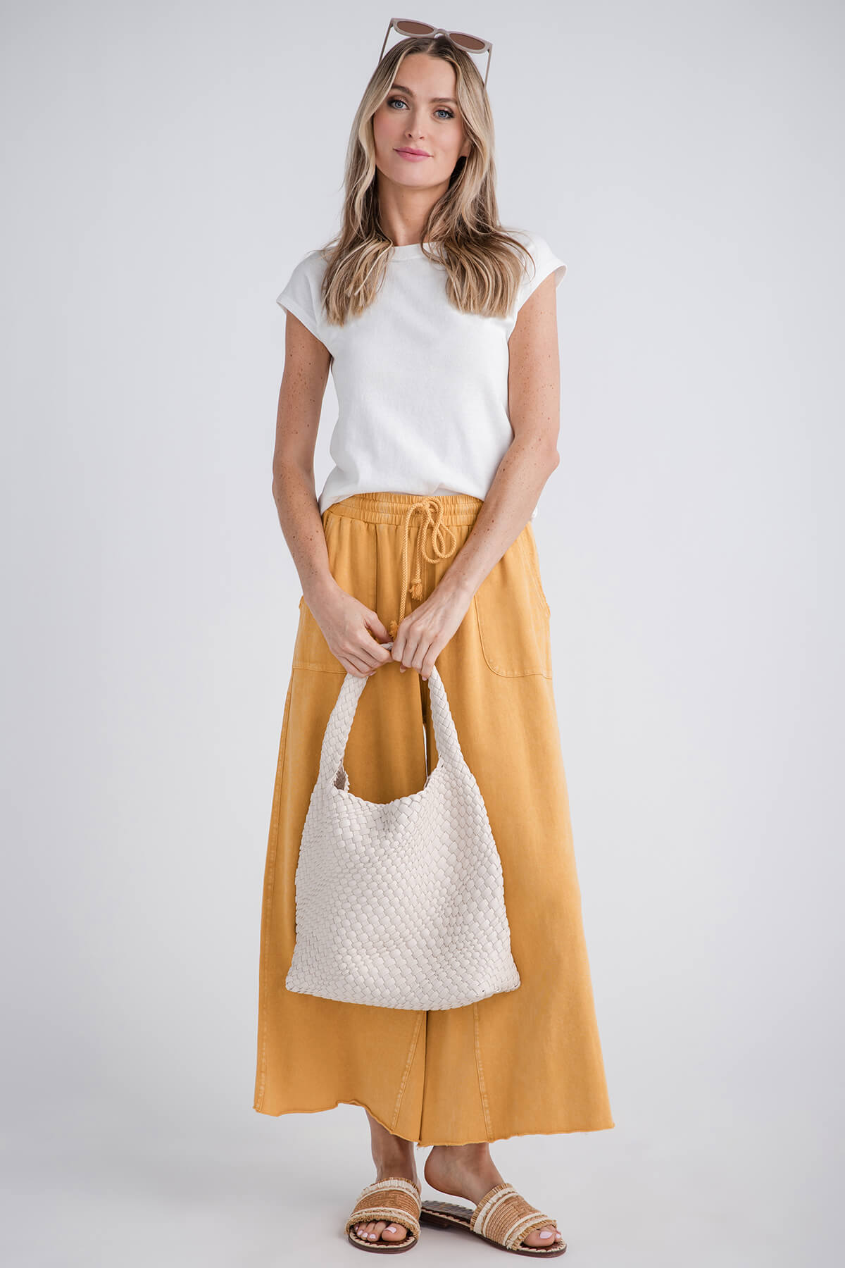 Easel Wide Leg Knit Pants