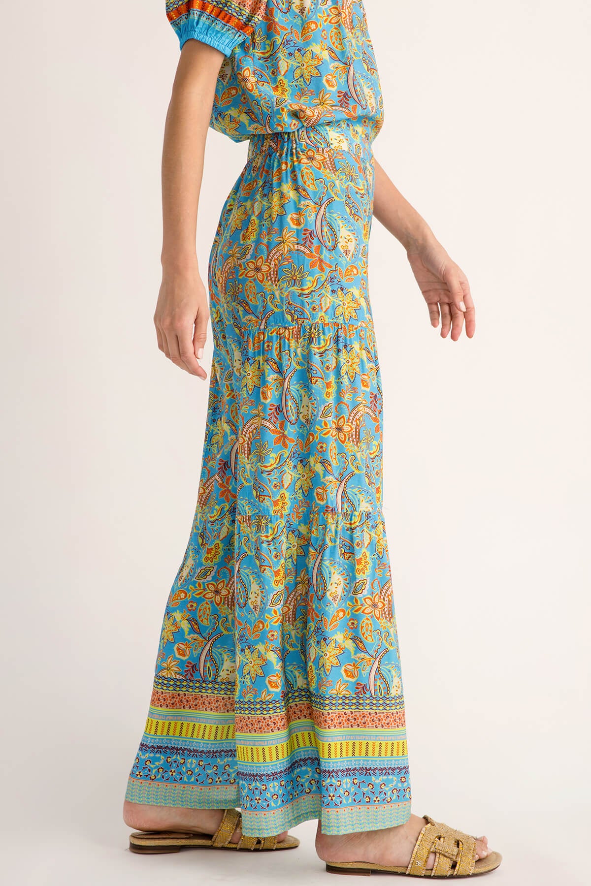 Current Air Paisley Border Printed Wideleg Pants