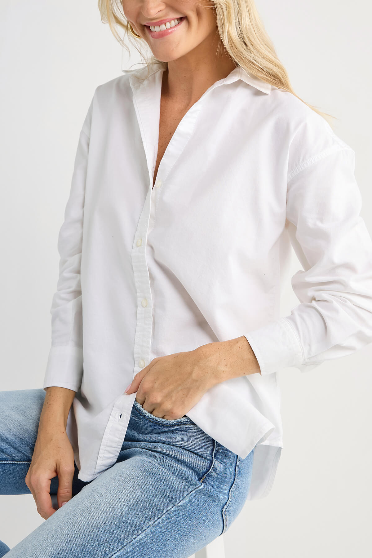 Beach Lunch Lounge Solid Button Down Shirt