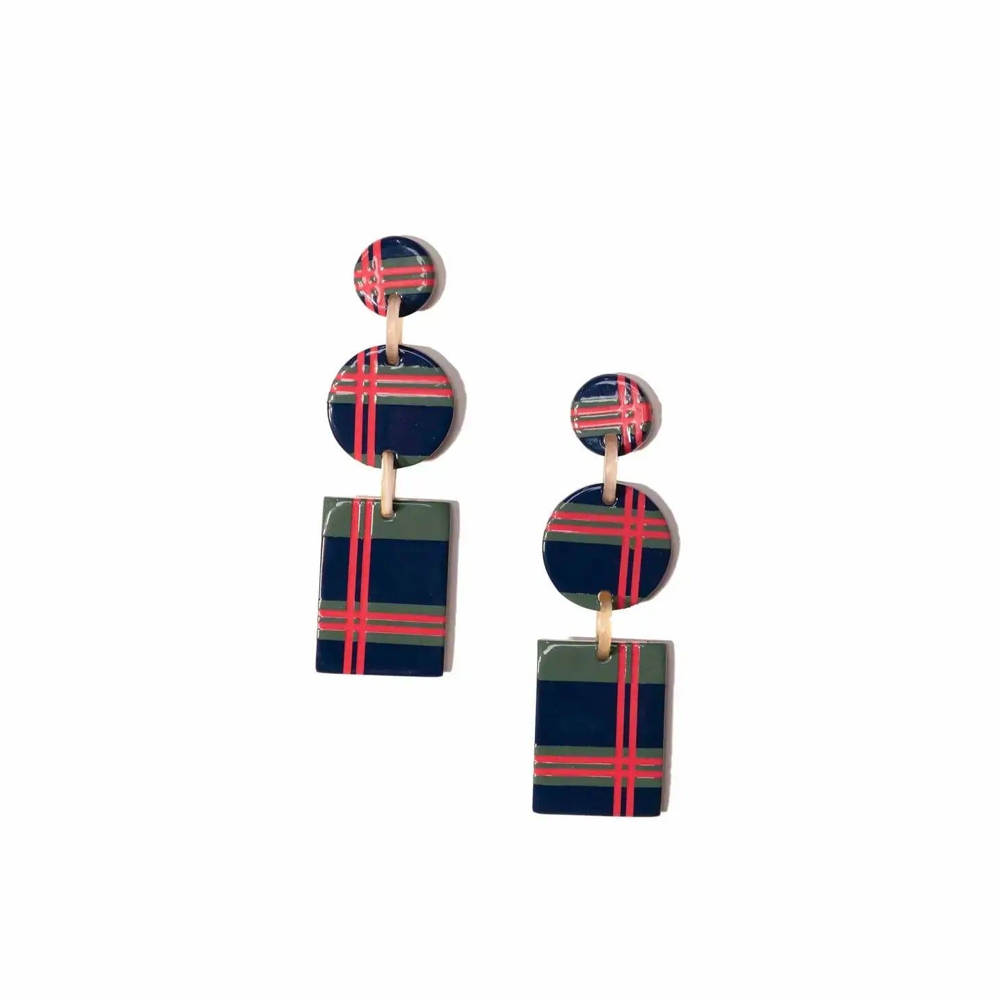 Sunshine Tienda Tartan Plaid Earrings