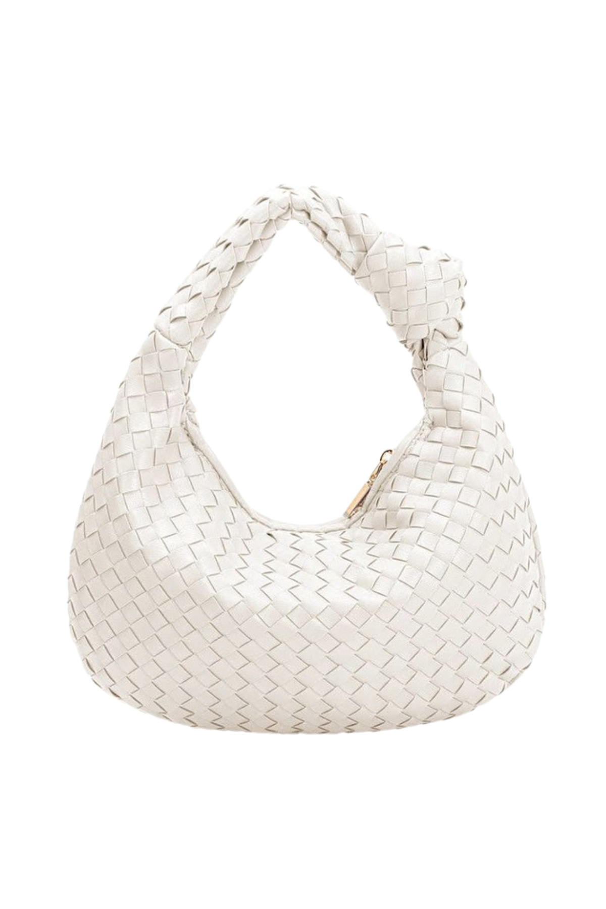 Melie Bianco Knotted Woven Vegan Leather Small Bag