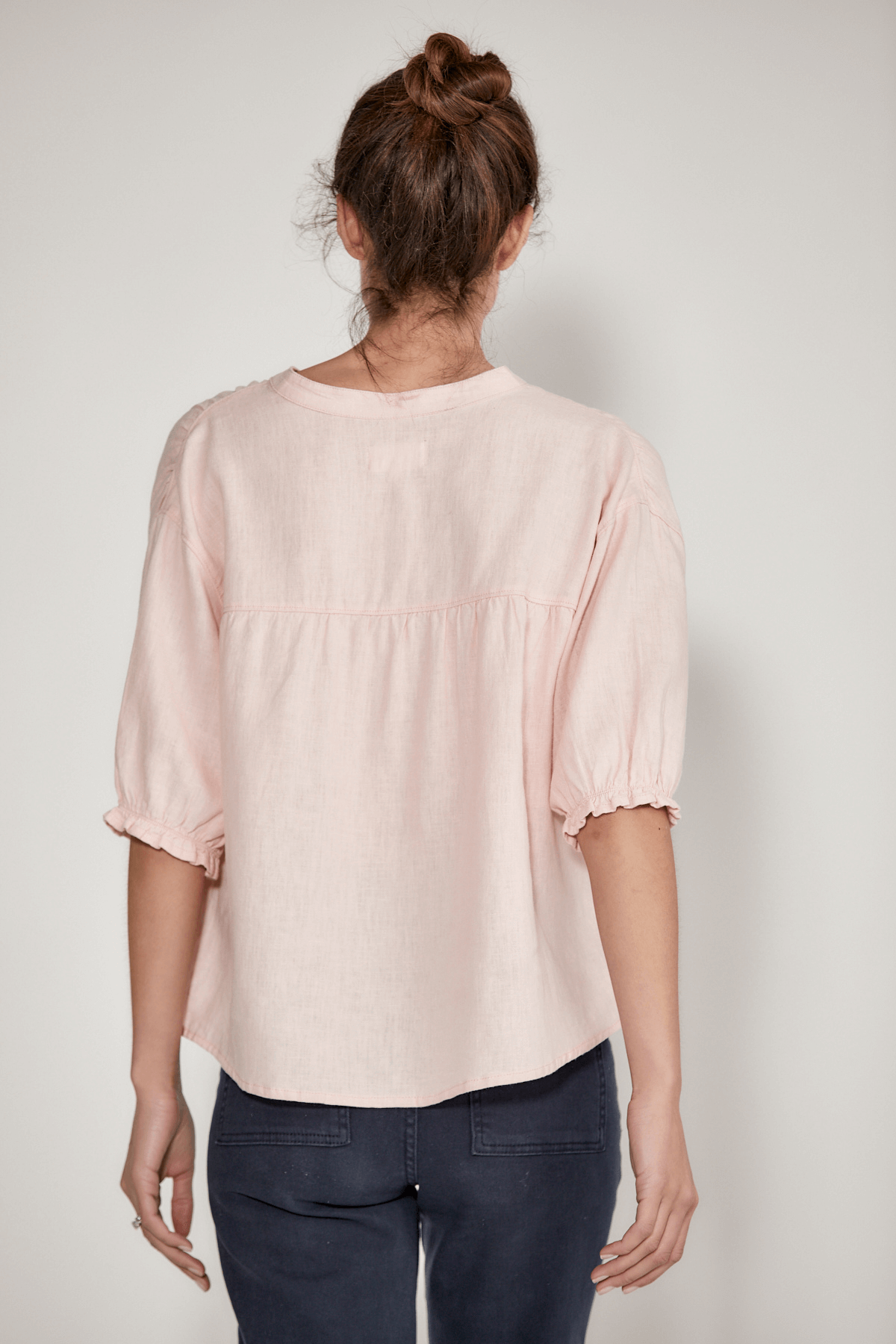 Risen Split Neck Linen Top