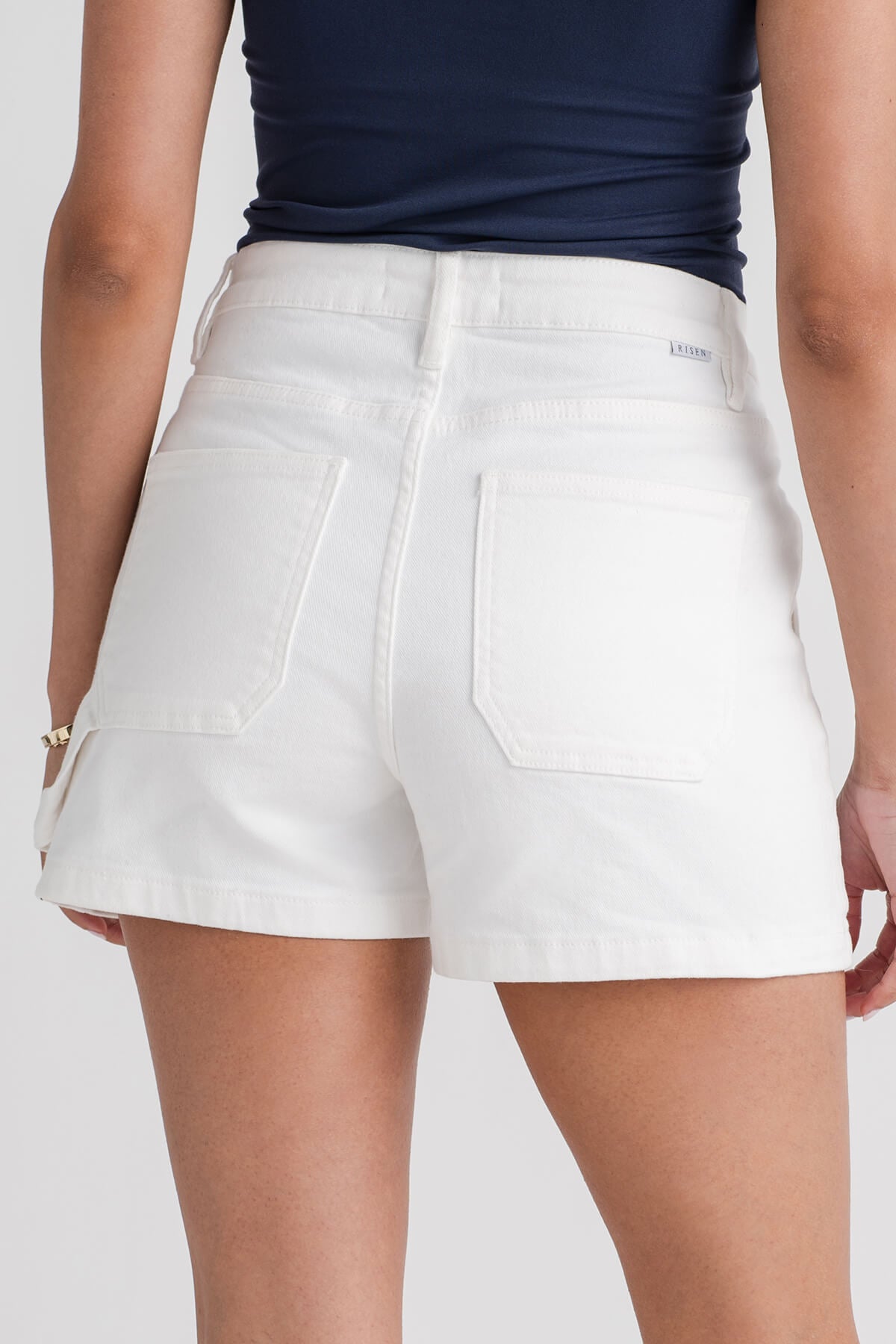 Risen White Utility Shorts