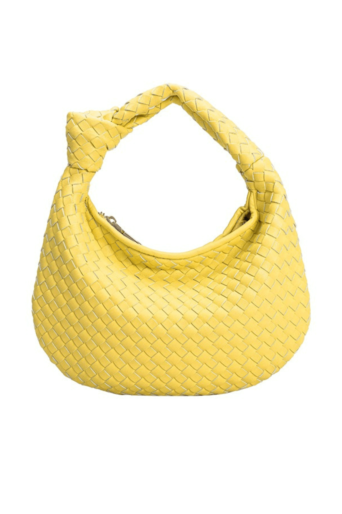 Melie Bianco Knotted Woven Vegan Leather Small Bag