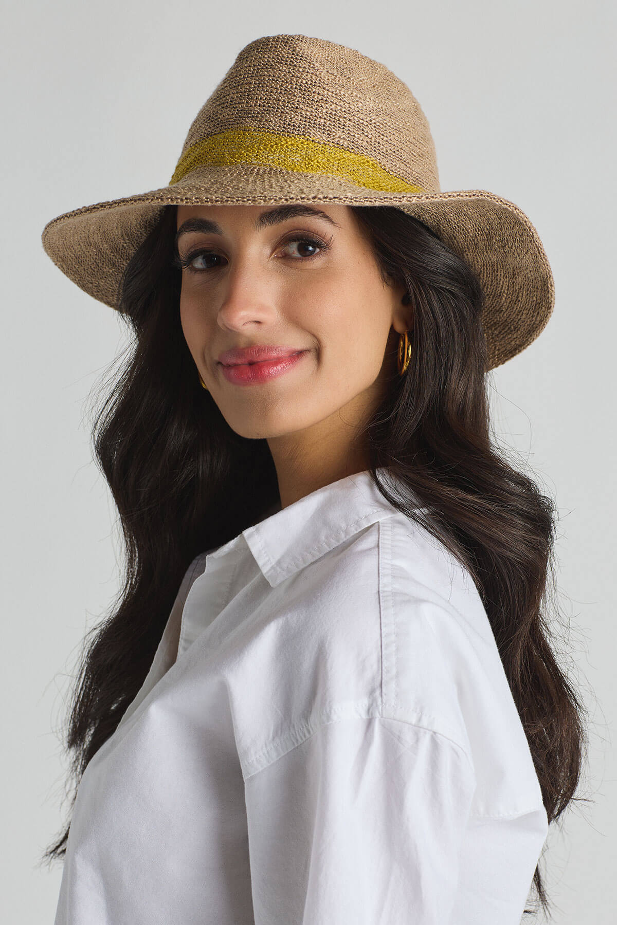 Shihreen Yellow Stripe Fedora