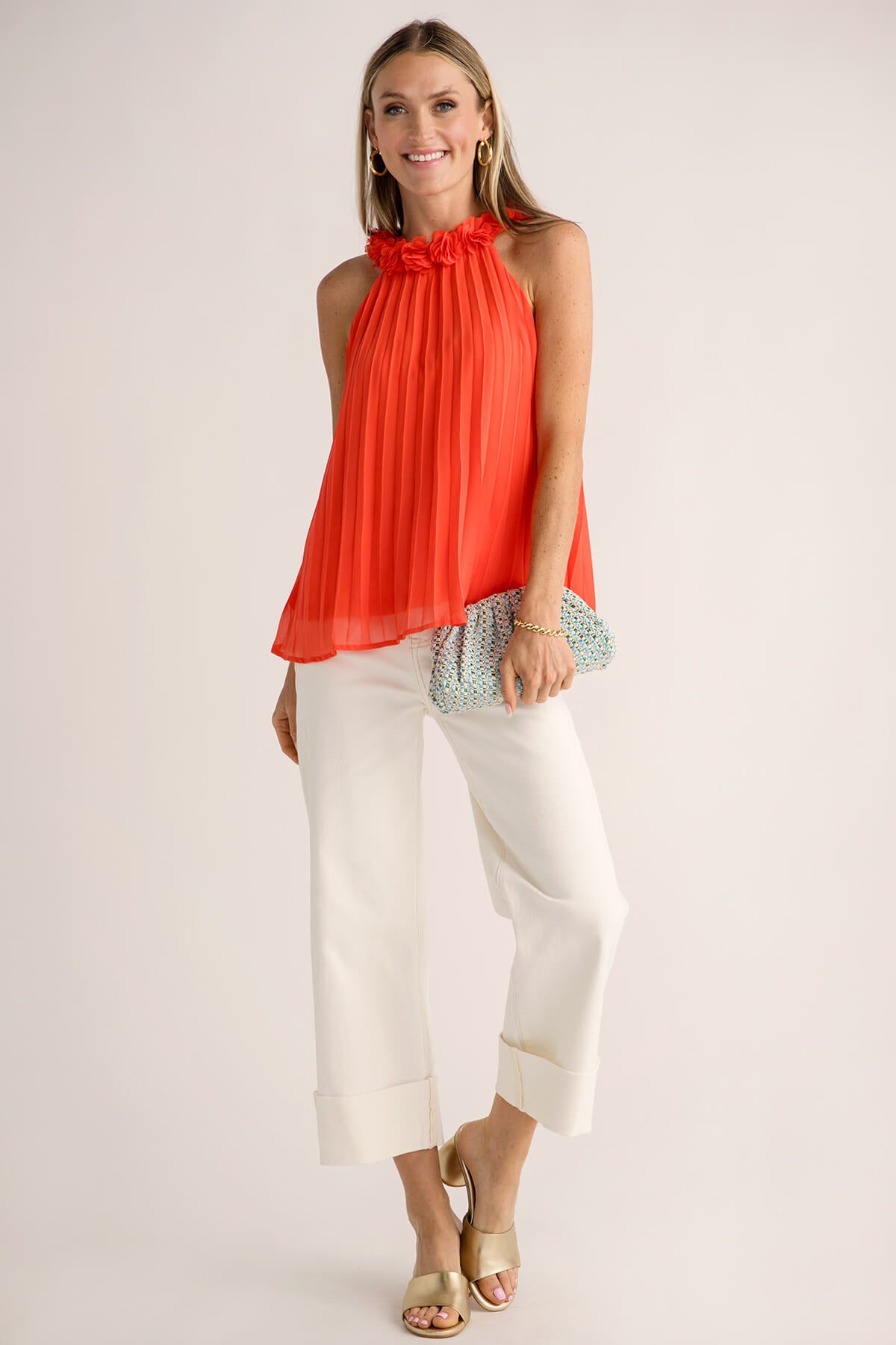 Flying Tomato Pleated Top