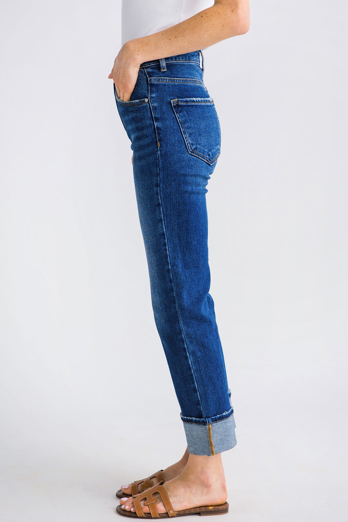 Risen James Straightleg Cuffed Jeans