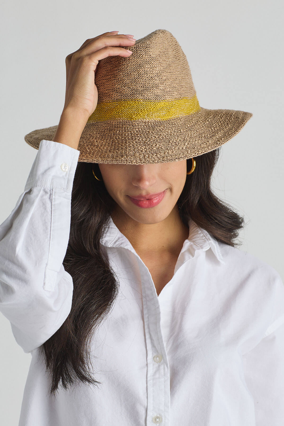 Shihreen Yellow Stripe Fedora