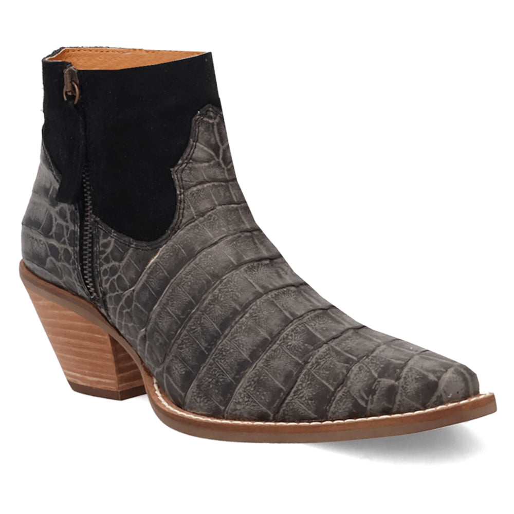 Ricki Croc Animal Print Snip Toe Cowboy Booties