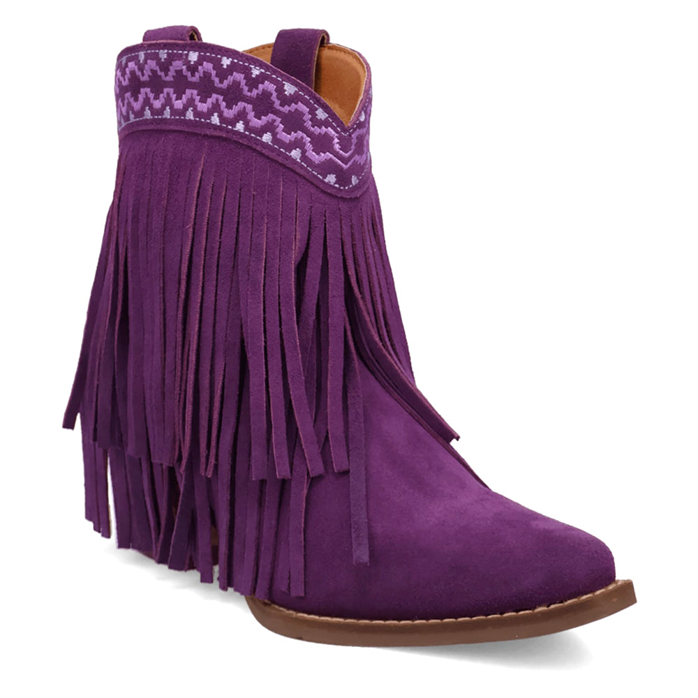 Tapadero Southwest Fringe Snip Toe Cowboy Booties