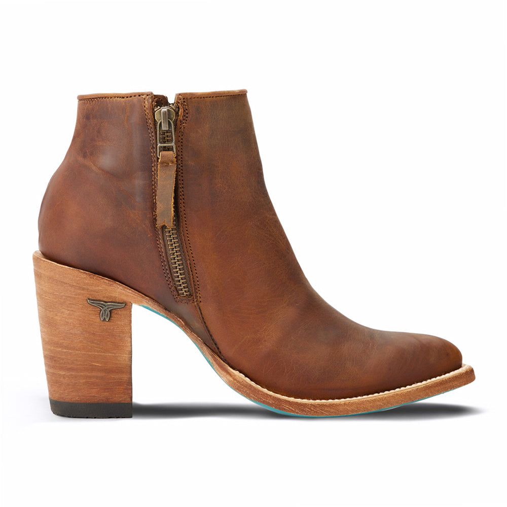 Charlie Ankle Western Round Toe Zippered Booties