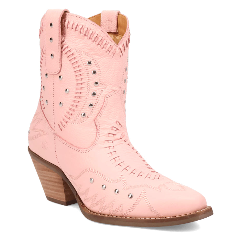 Precious Embroidered Studded Snip Toe Cowboy Booties