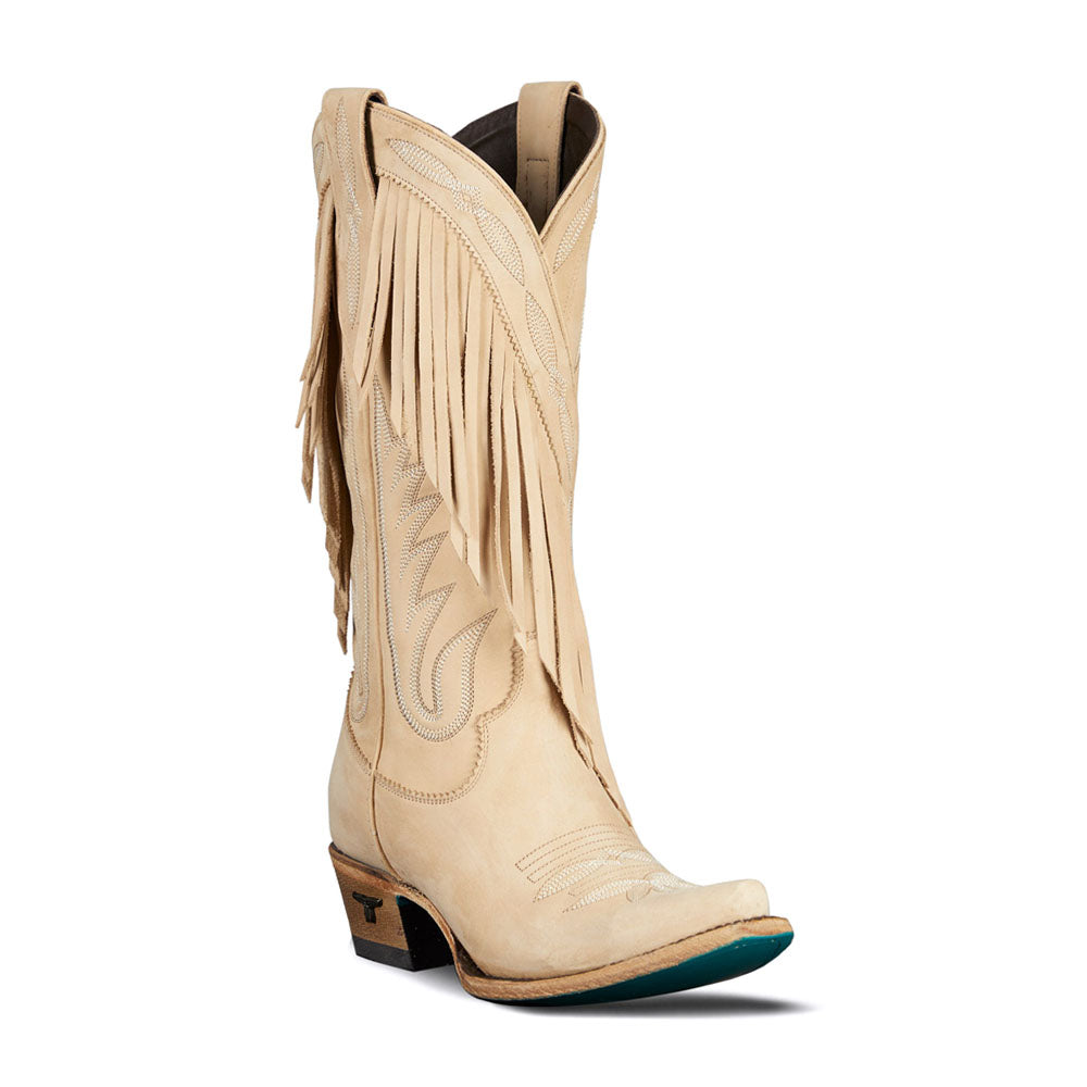 Senita Falls Fringe Embroidered Snip Toe Cowboy Boots