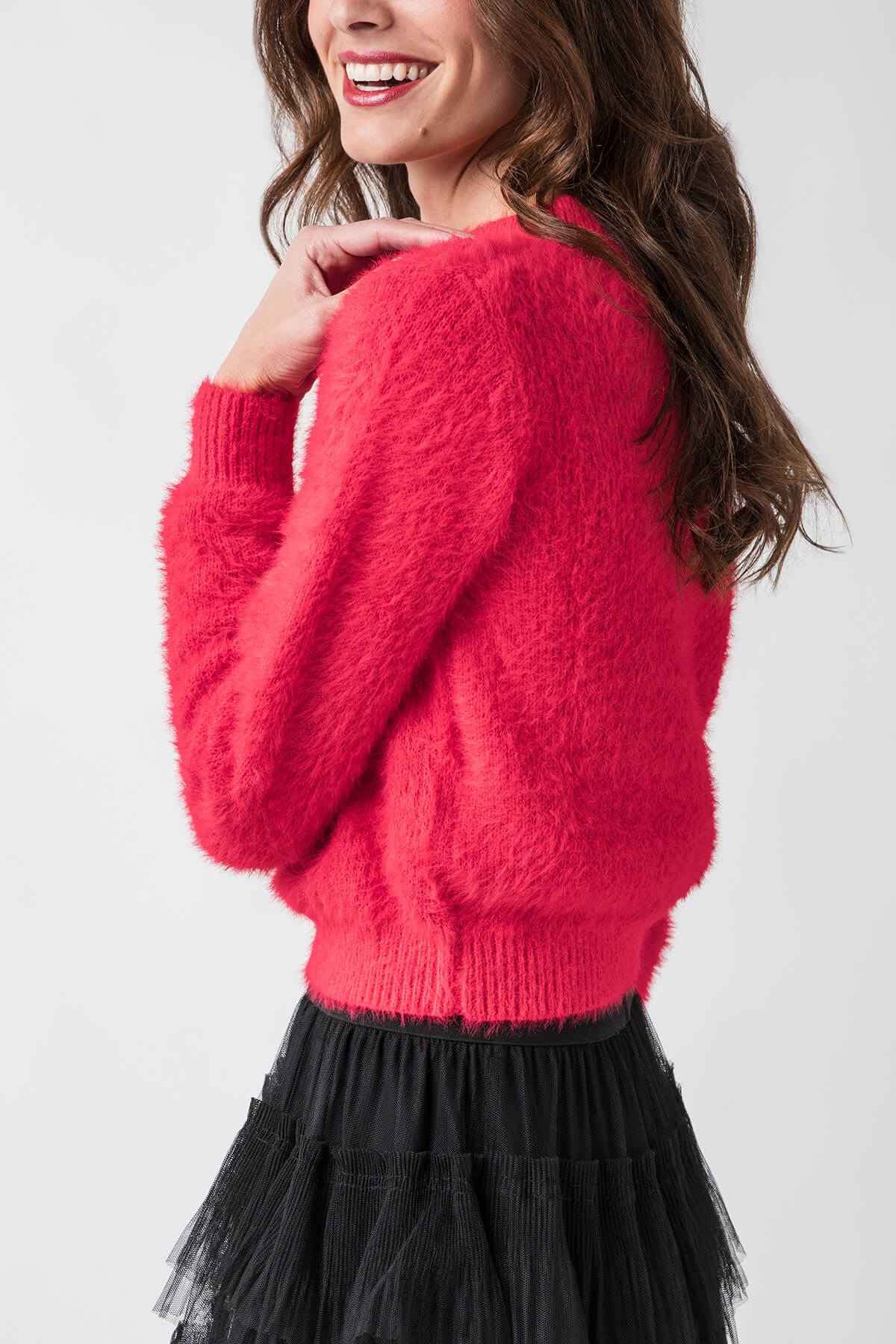 Lili Sidonio Eyelash Mockneck Sweater