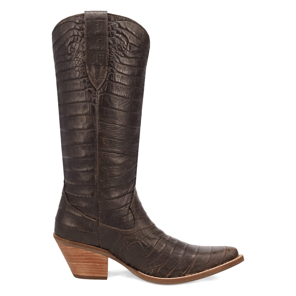 Ozzie Croc Embossed Snip Toe Cowboy Boots