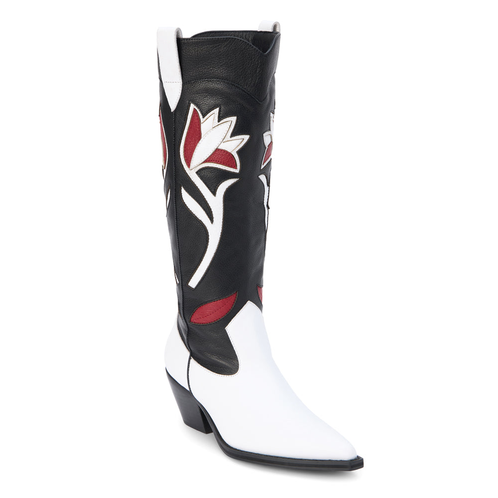 Cool Hand Floral Pointed Toe Cowboy Boots