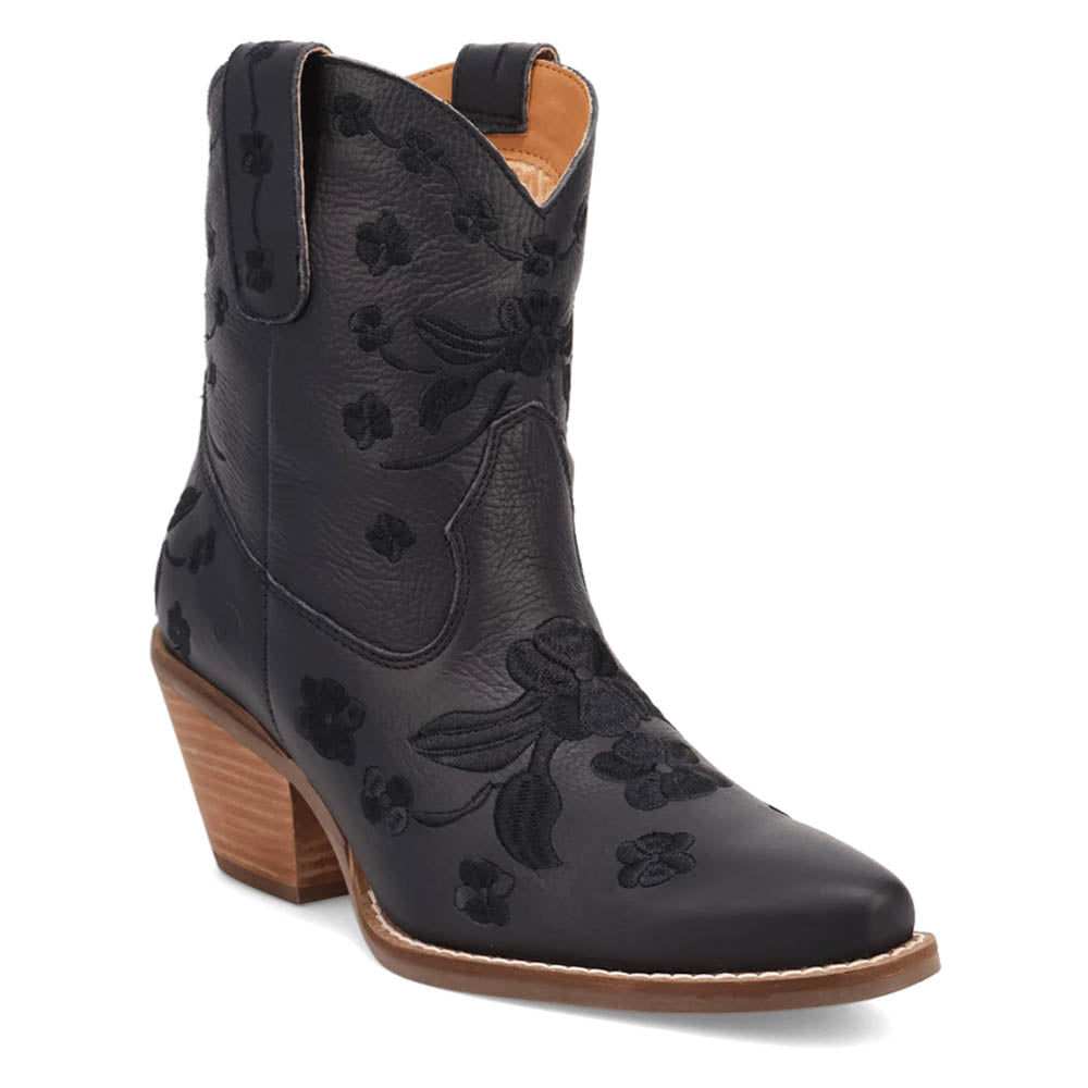 Sweetheart Floral Embroidered Snip Toe Cowboy Booties