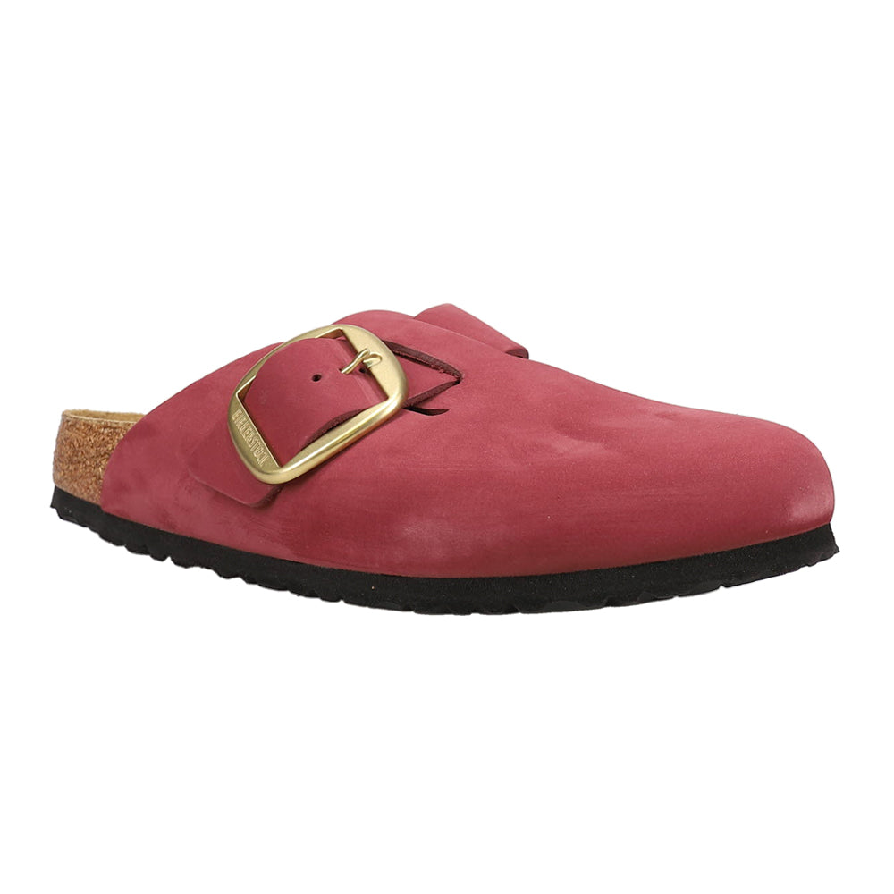 Boston Big Buckle Nubuck Leather Clogs