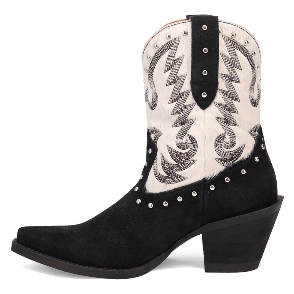 Rodeo Queen Embroidered Studded Snip Toe Cowboy Booties