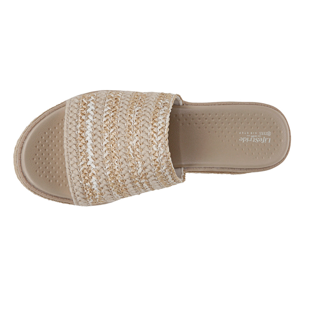 Breezy Slide Espadrille Wedge Sandals