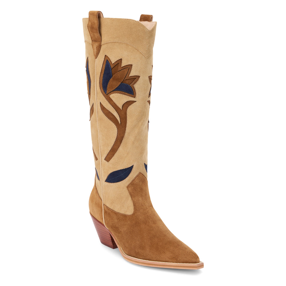 Cool Hand Floral Pointed Toe Cowboy Boots