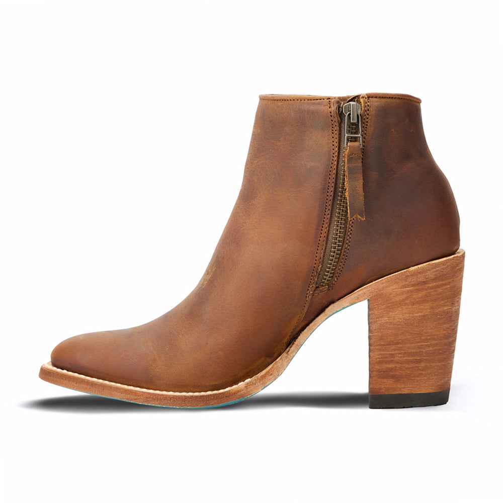 Charlie Ankle Western Round Toe Zippered Booties