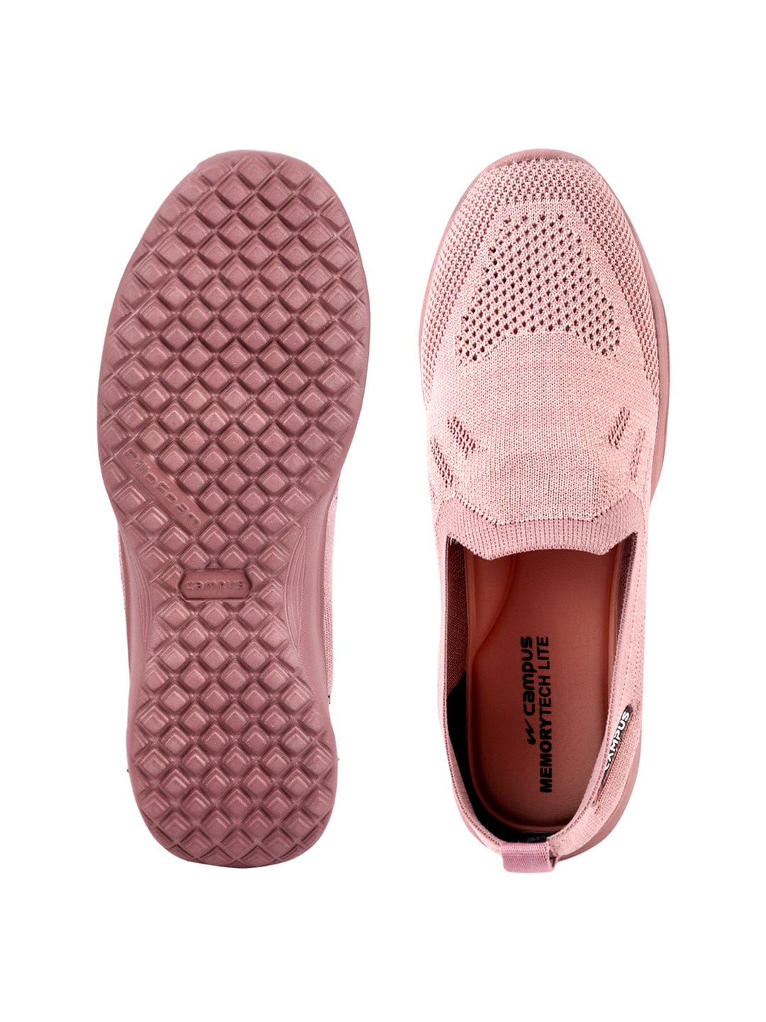 CAMP-KITE Peach Women's Slip-ons