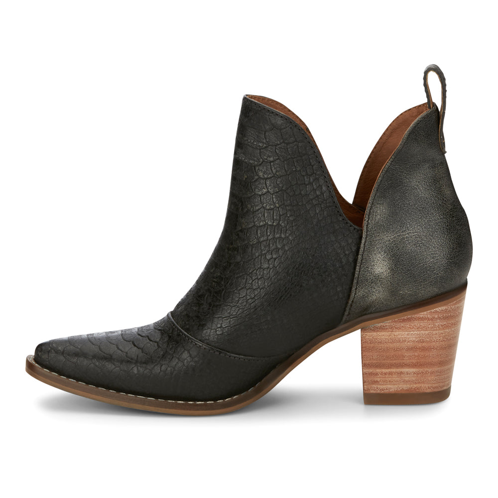 Micki Snake Print Snip Toe Cowboy Booties