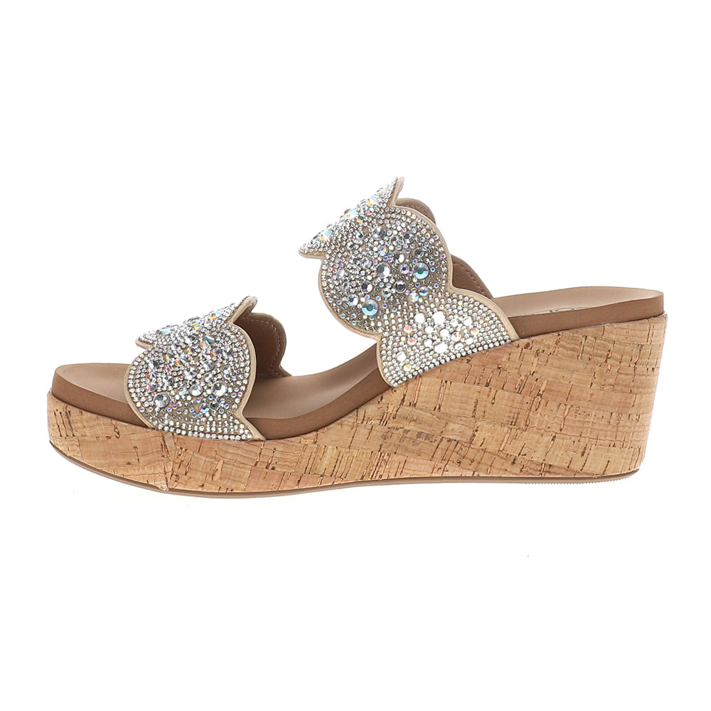 Make A Toast Rhinestone Wedge Sandals