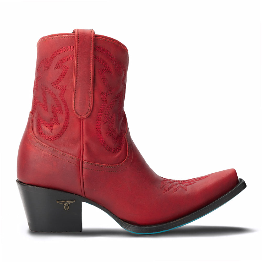 Smokeshow Embroidered Snip Toe Zippered Cowboy Booties