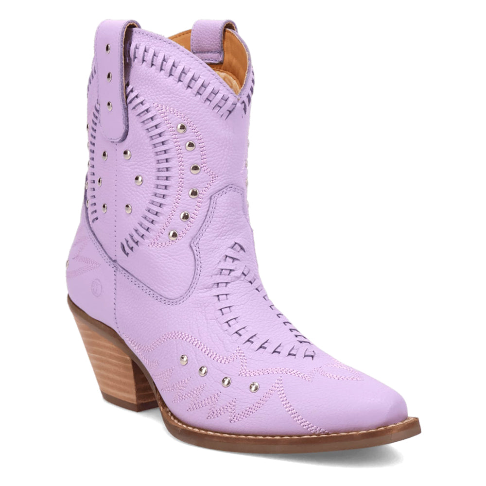 Precious Embroidered Studded Snip Toe Cowboy Booties