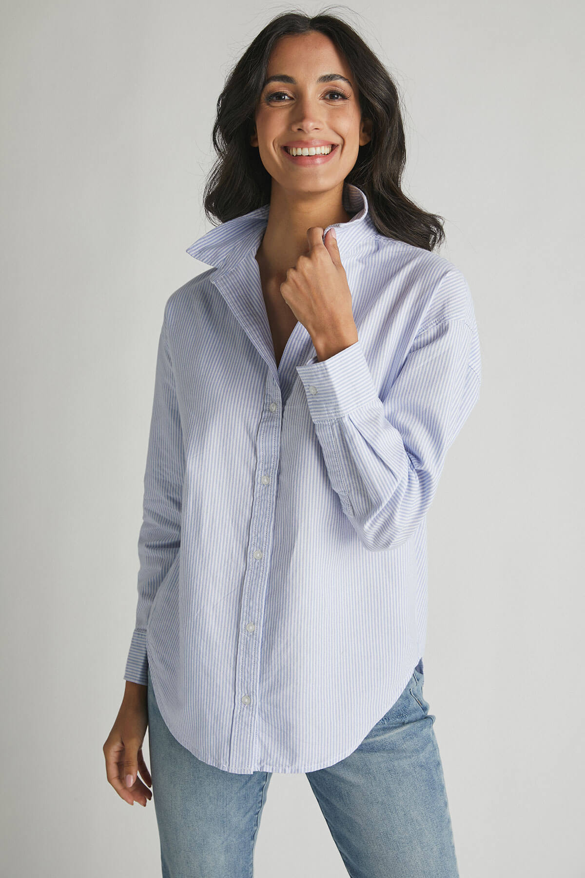 Beach Lunch Lounge Striped Button Down Shirt