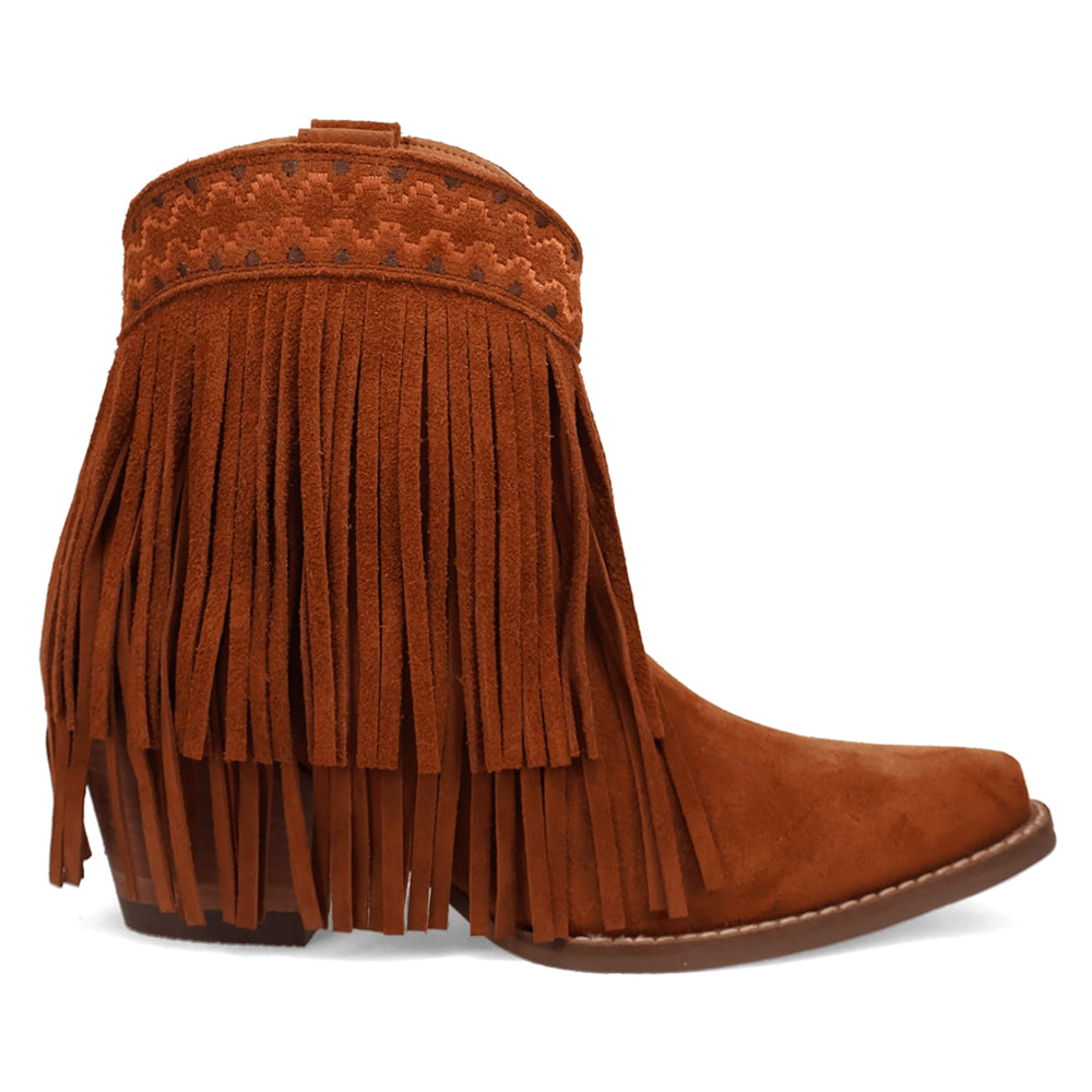 Tapadero Southwest Fringe Snip Toe Cowboy Booties