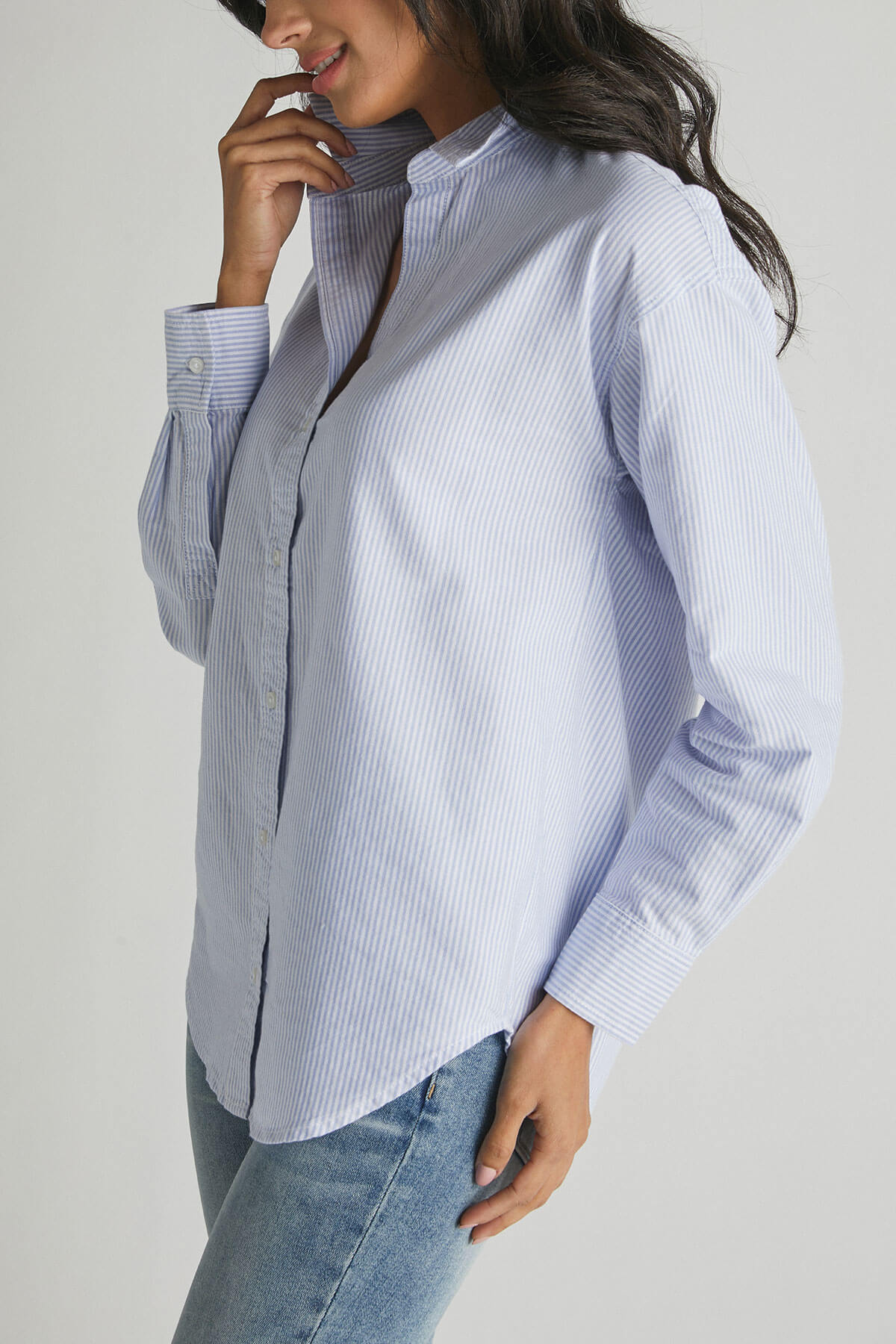 Beach Lunch Lounge Striped Button Down Shirt