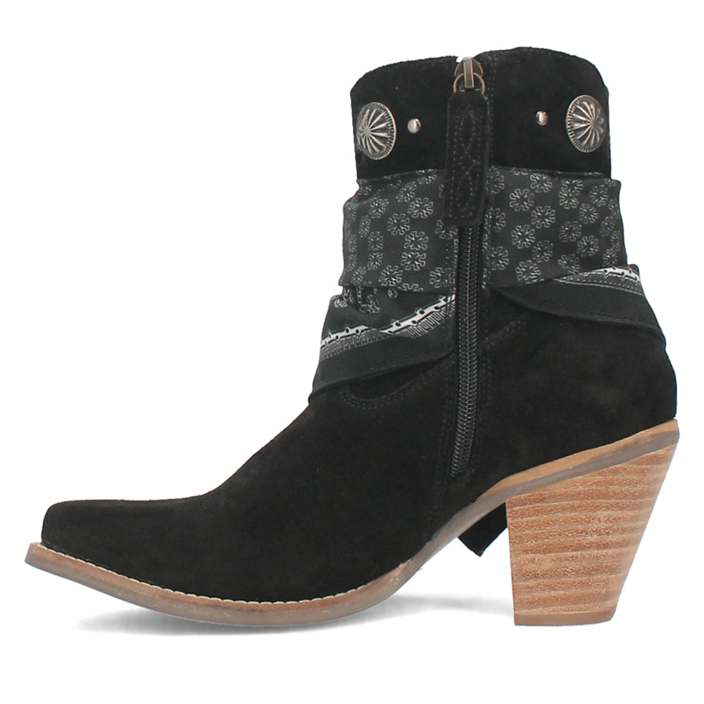 Bandida Paisley Studded Round Toe Cowboy Booties