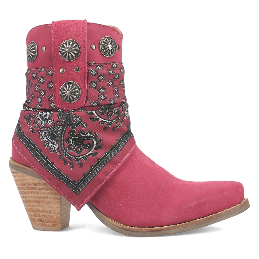 Bandida Paisley Studded Round Toe Cowboy Booties