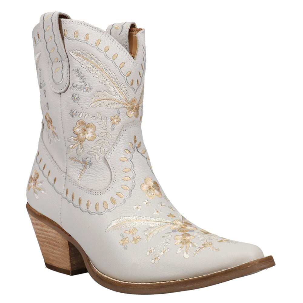 Primrose Embroidered Floral Snip Toe Cowboy Booties