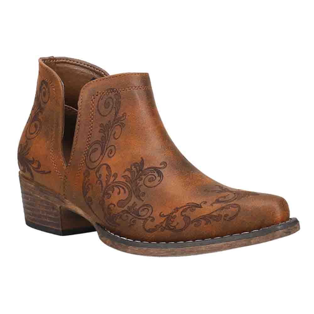 Ava Paisley Embossed Snip Toe Cowboy Booties