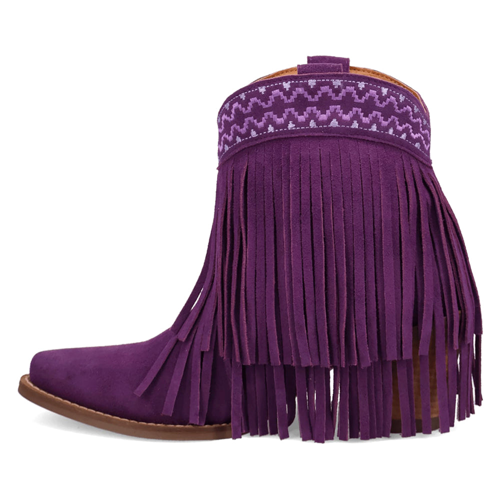 Tapadero Southwest Fringe Snip Toe Cowboy Booties