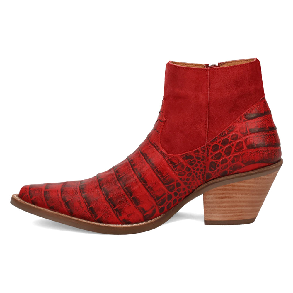 Ricki Croc Animal Print Snip Toe Cowboy Booties