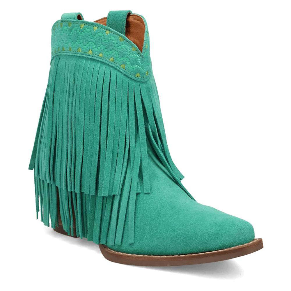 Tapadero Southwest Fringe Snip Toe Cowboy Booties