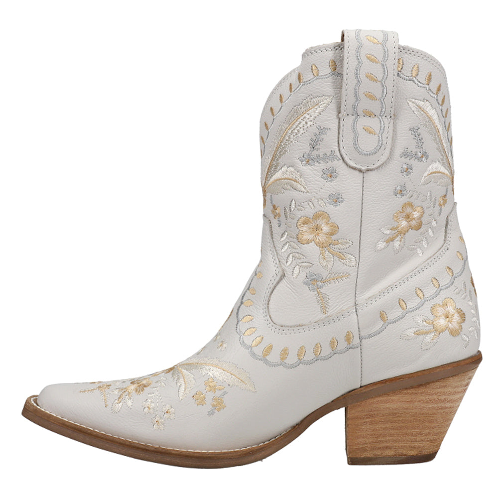 Primrose Embroidered Floral Snip Toe Cowboy Booties