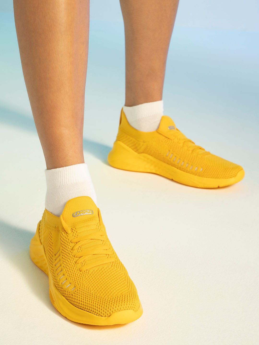 CAMP-FLEEK Yellow Women's Running Shoes