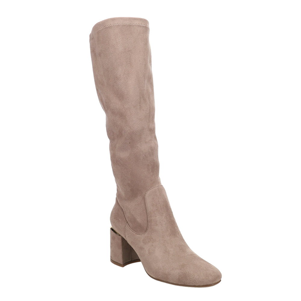 Ilona Tall Stretch Suede Square Toe Boots