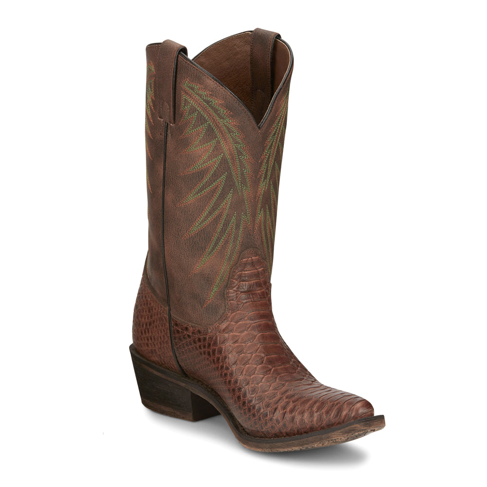 Carlita Rodeo Snake Print Snip Toe Cowboy Boots