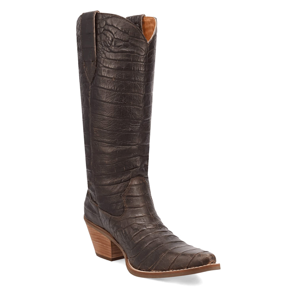 Ozzie Croc Embossed Snip Toe Cowboy Boots